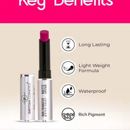 SHRYOAN Set Of 3 Non Transfer Bullet Lipstick- 3.5g Each - Jam Berry-Godiva-Light Mahroon image 3