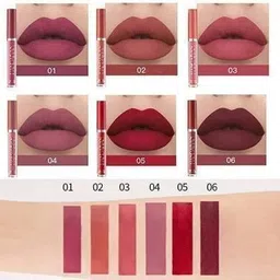 inwish Waterproof 72Hours stay matte liquid lipstick combo pack of 6 image 3