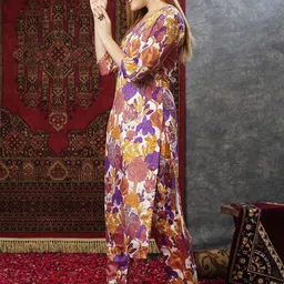Anni Designer Floral Printed Gotta Patti Straight Kurta With Trousers image 2