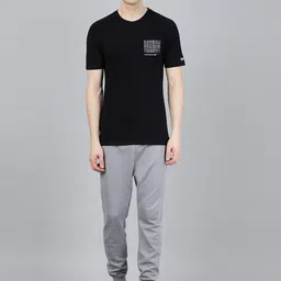 Reebok Men Black Graphic Training Supply Pocket Pure Cotton T-shirt image 5