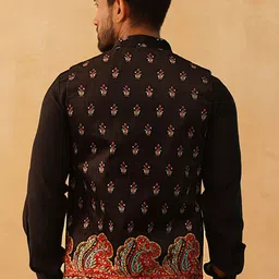 Jompers Printed Velvet Nehru Jacket image 5