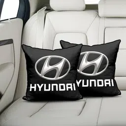 meefactory Black Polyester Car Pillow Cushion for Hyundai image 2