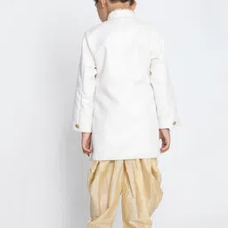 VASTRAMAY Boys Mandarin Collar Jute Cotton Sherwani Set image 5