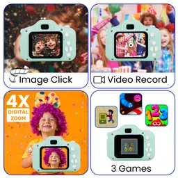 fiddlerz Toddler Kids Cristmas Birthday Gifts Video Players with Dinosaur Camera image 2