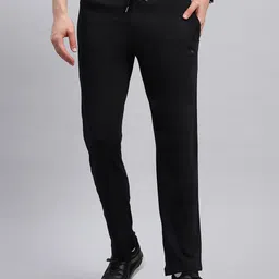 monte carlo Men Solid Black Track Pants-picture-28