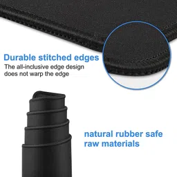 keskriva Anti Slip Speed Type Mouse Pad with Stitched Embroidery Edges, Mousepad image 2