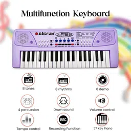 saleoff 37 Keys Rechargeable Kids Piano Keyboard For Kid's With Microphone image 3