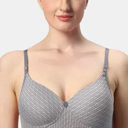 Sonari Maggi Pack Of 2 Striped Lightly Padded T-shirt Bras- All Day Comfort image 3