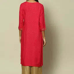 Rangriti Ethnic Motifs Printed Straight Regular Kurta image 2