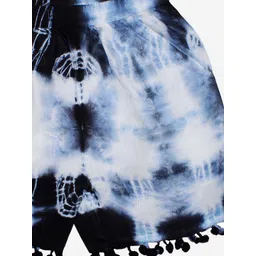 KiddoPanti Girls Pack of 2 Pom Pom Lace Hem Tie & Dye Shorts image 5