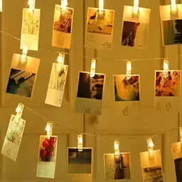 SPARK WORLD Yellow Photo Clip-Shape String Lights image 4