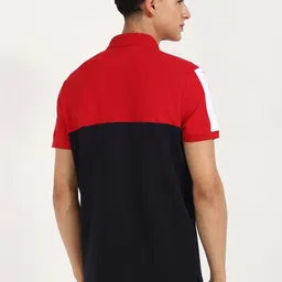 Tommy Hilfiger Men Colourblocked Polo Collar Cotton T-shirt image 3