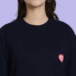 Fabflee Pack Of 2 Typography Printed Drop-Shoulder Sleeves Cotton Oversized T-shirt image 5