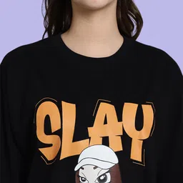 Fabflee Pack Of 2 Graphic Printed Drop-Shoulder Sleeves Oversized Cotton T-shirt image 4