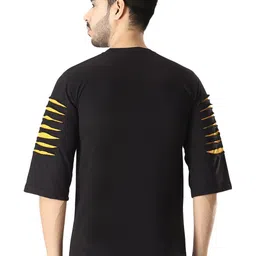 Black Collection Men Drop-Shoulder Sleeves Pockets T-shirt image 5