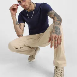 VEIRDO Round Neck Short Sleeves Pure Cotton T-shirt image 5