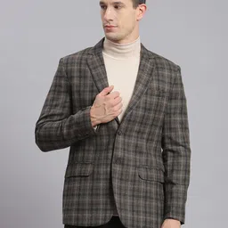 monte carlo 100% Wool Checkered Coat For Men-picture-44