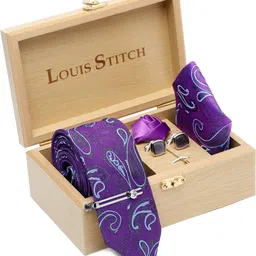 LOUIS STITCH Silk Cufflink & Tie Pin Set image 5
