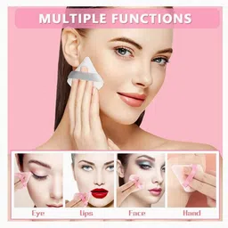 FEELHIGH Set of 4 Soft Triangle Powder Puff for Loose Powder image 2
