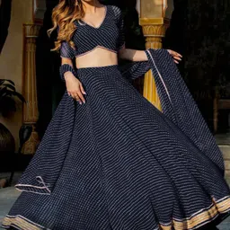 HOUSE OF JAMOTI Printed Georgette Ready to Wear Lehenga Choli image 5