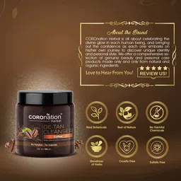 COROnation Herbal Set of 2 Coffee Deep Cleansing De-Tan Cleanser 100 gm Each image 2
