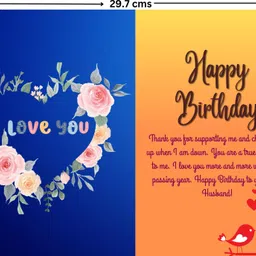 aanyacentric Husband Hubby Birthday Printed Greeting Card image 4