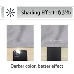 HOMEMONDE Grey Set of 2 Black Out Window Curtain image 5