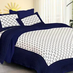palang shobha Cotton Double Flat 144 TC Printed Bedsheet-picture-29