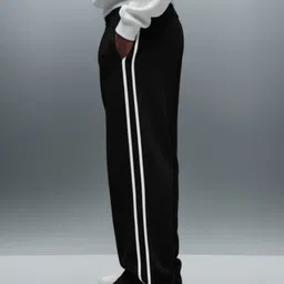 dockstreet Men Striped White Track Pants image 3