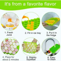 anjaniputra Ice Cube Tray for Freezer Moulds Small Cubes Whiskey Fridge Bar Soft Multicolor Silicone Ice Cube Tray image 5