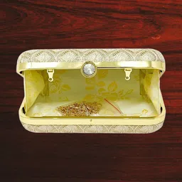 vyom aura Party Cream, White Clutch image 4