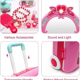 bestie toys 2 in 1 Makeup Play Set with Light,Sound for Kids image 4