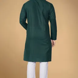 lyplo Pack of 2 Men Solid Cotton Blend Straight Kurta image 2