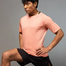 cult Men Solid Round Neck Polyester Orange T-Shirt-picture-19