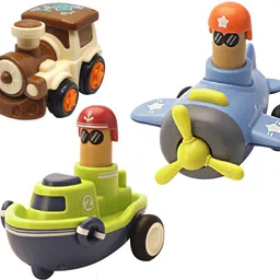 vaniha Unbreakable Four-Wheel Drive Friction Powered Diecast Toy Set-C215 image 1