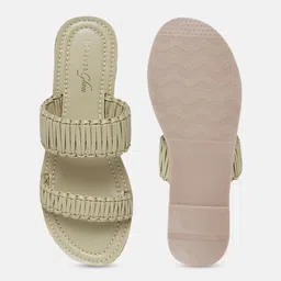 Forever Glam by Pantaloons Woven Design Open Toe Flats image 3