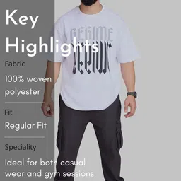 fuaark Men Solid Grey Track Pants image 5