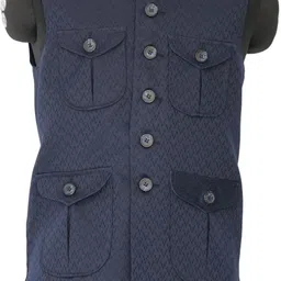 gargian master cut Self Design Men Waistcoat image 1