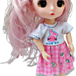 ruhani toys & gift gallery 16cm Little Milly Girl Doll with Beautiful Dresses and Cute Doll (Multicolour)-picture-18