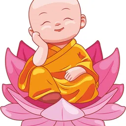 artvibes Fridge Magnet Cute Little Monk Decorative Item for Refrigerator|Almirah(RM_7015) Fridge Magnet Pack of 1 image 1