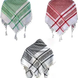 z r m store Embroidered Polycotton Men Red, Black, Green Fancy Scarf, Scarf, Stole-picture-40