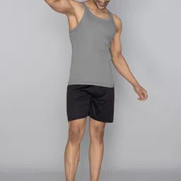 XYXX Men Solid Pack of 2 Pace Combed Cotton For Square Neck Gym Vest image 4