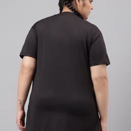 MKH Typography Printed Plus Size Drop Shoulder Sleeves Relaxed Fit Dri-FIT Sports T-shirt image 4