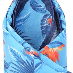 Tossido Men Blue & Orange Printed Pure Microfibre Pocket Square image 5