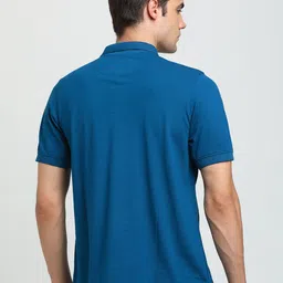 Turtle Men Solid Polo Collar Slim Fit T-shirt image 5