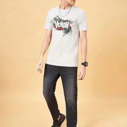 SF JEANS by Pantaloons Graphic Printed Slim Fit Cotton T-shirt image 5