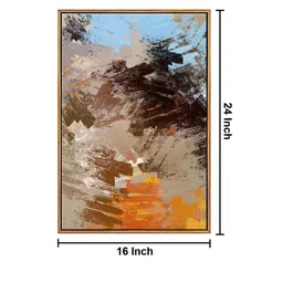 999Store Orange & Blue Abstract Wall Art image 5
