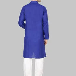 ROYAL KURTA Men Blue Kurta with Pyjamas image 4