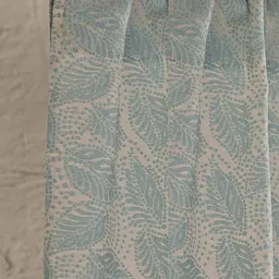 peepul tree Handmade Pure Cotton Sky Blue Set of 2 (7ft) Door Semi Sheer Curtains image 3