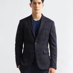 arrow Men Checkered Single Breasted Formal Blazer-picture-21